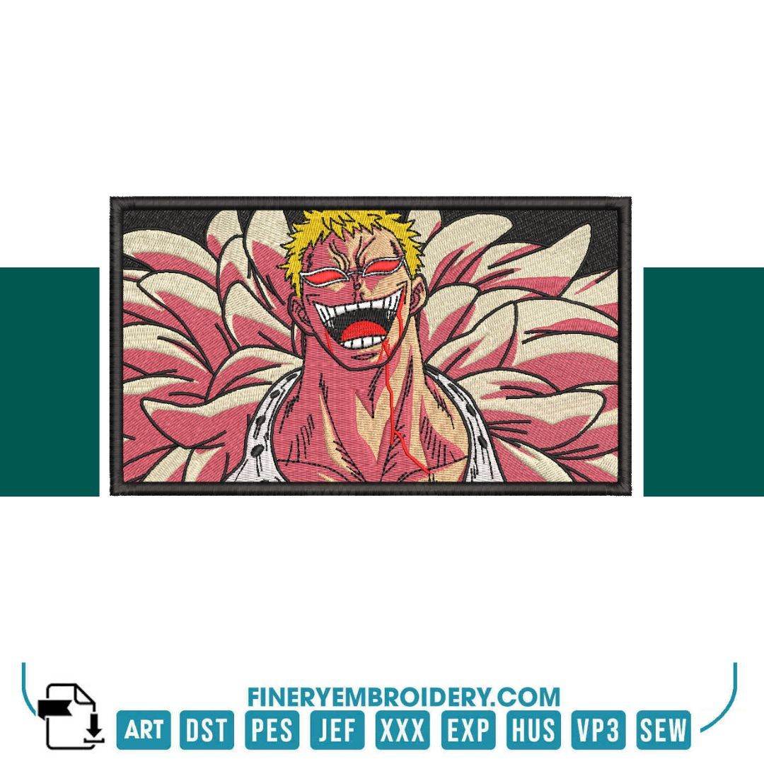 One Piece Doflamingo  - Anime - Embroidery Design - FineryEmbroidery