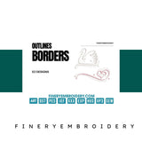 Outline borders: Embroidery Design Pack - FineryEmbroidery