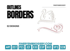Outline borders: Embroidery Design Pack - FineryEmbroidery