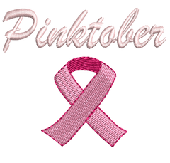 Pink October Embroidery Design Pack – 3 Breast Cancer Awareness Designs - Multiple Languages