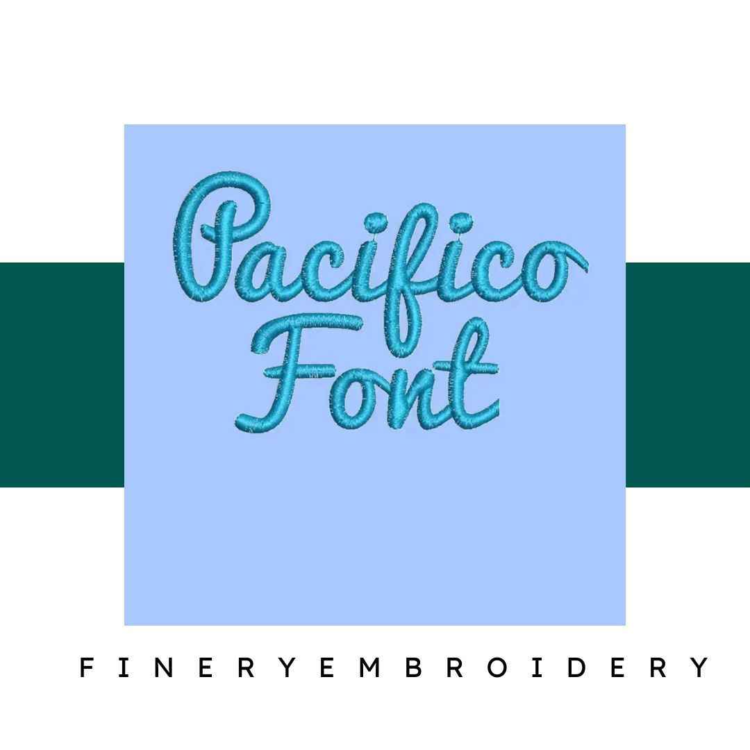 Pacifico Embroidery alphabet Font Set