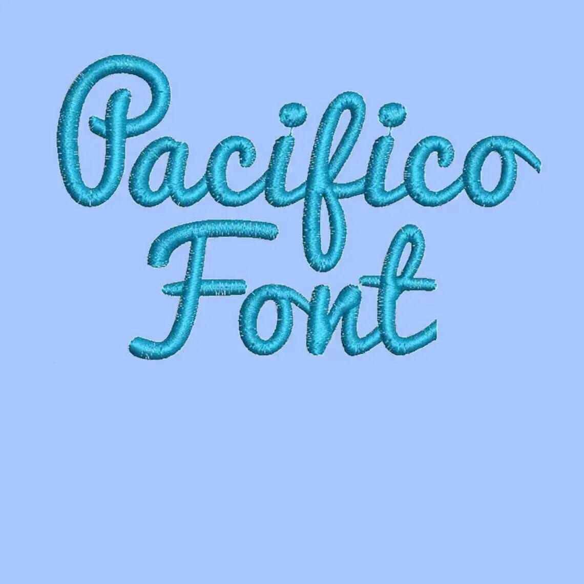 Pacifico Embroidery alphabet Font Set