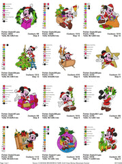 Disney Christmas Embroidery Pack: Mickey & Friends - 20 Designs