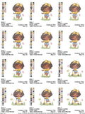 Baby Girl Embroidery Designs Pack - 5 Designs - Multi size