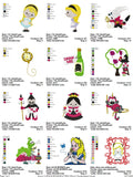 Magical Alice in Wonderland Embroidery Design Pack - 80 Unique Patterns!