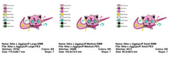 Nike x Jigglypuff Embroidery Design – 3 Sizes - FineryEmbroidery