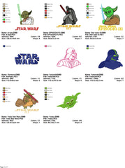 Star Wars - Pack of 8 Designs - Embroidery Design