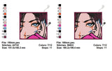 Smoke Girl Embroidery Design – Edgy & Stylish Artwork