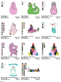 Barbapapa - Pack of 11 Designs - Embroidery Design