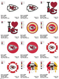 Kansas City Chiefs Embroidery - Pack of 6 Designs - FineryEmbroidery