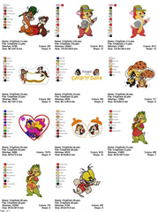 Chip 'n' Dale - Pack of 11 Designs Embroidery Design