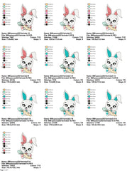 Cute Easter Bunny Embroidery Designs Pack