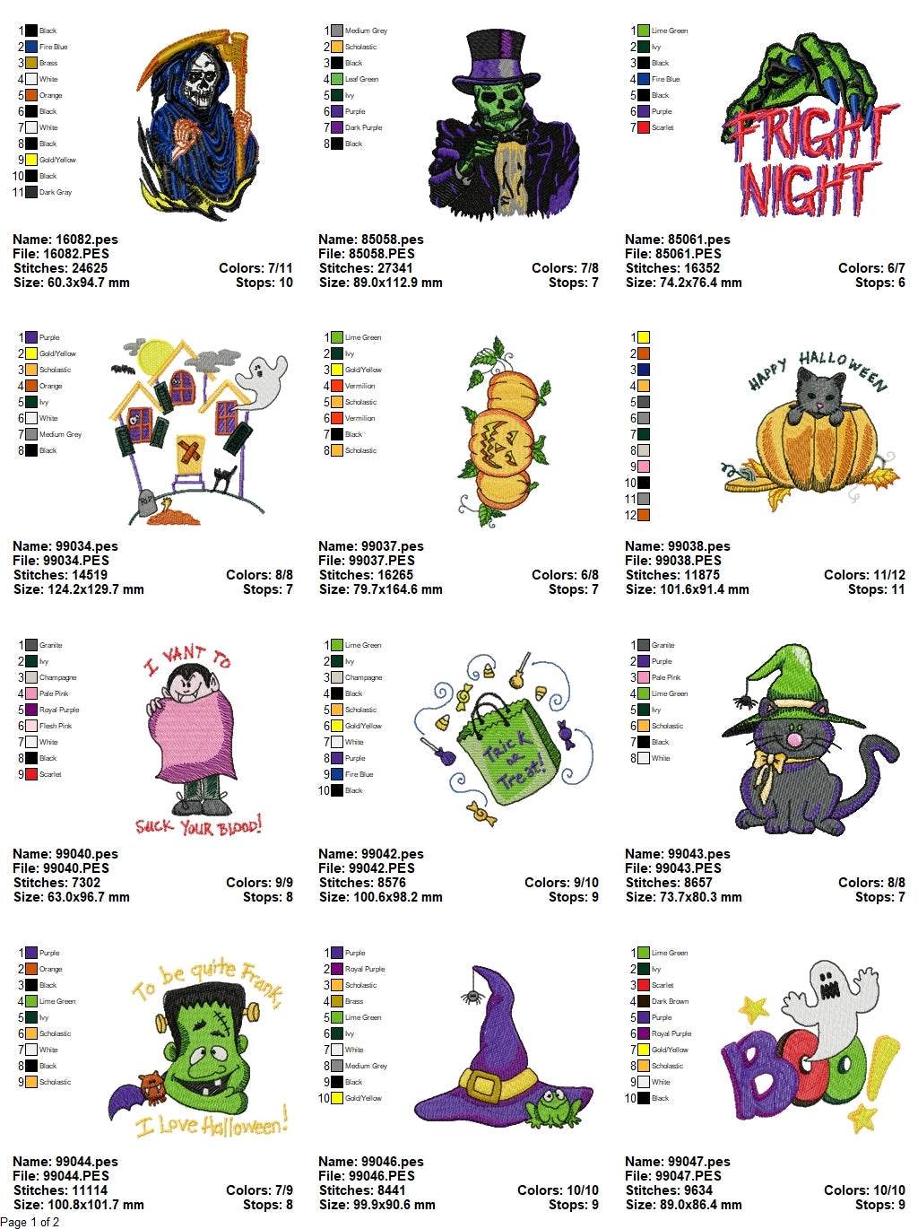Halloween Bundle 5 - 20 Embroidery Designs