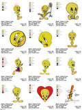 Tweety and sylvester- Pack of 13 Designs - Embroidery Design