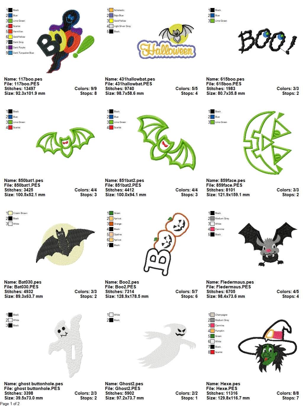 Halloween Bundle 7 - 20 Embroidery Designs