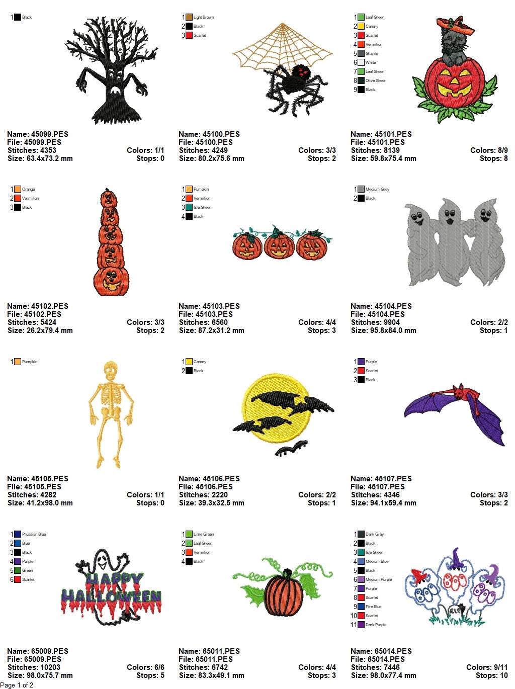 Halloween Bundle 3 - 20 Embroidery Designs