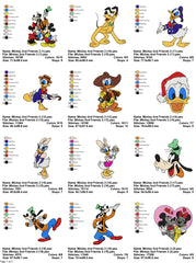 Mickey and Friends 2- Pack of 20 Designs - Embroidery Design