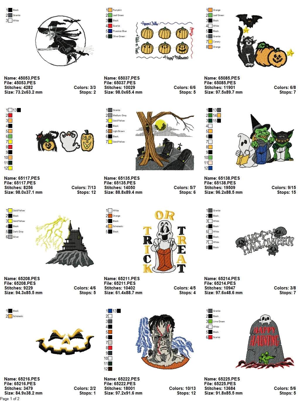 Halloween Bundle 4 - 20 Embroidery Designs