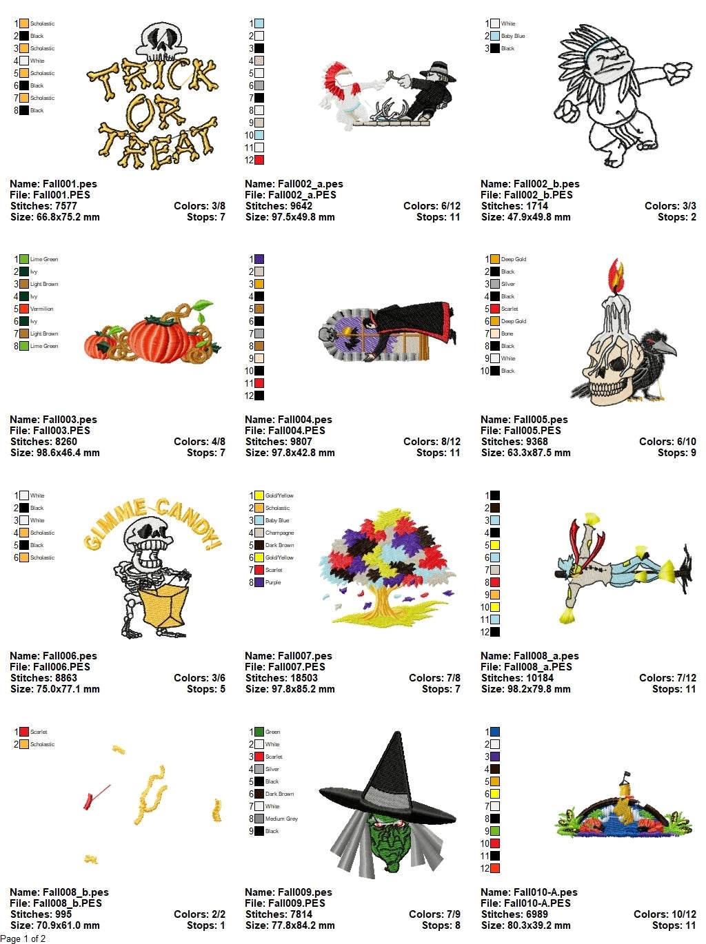 Halloween Bundle 6 - 20 Embroidery Designs