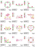 Valentine's Day Love Embroidery Collection - 13 Romantic Designs