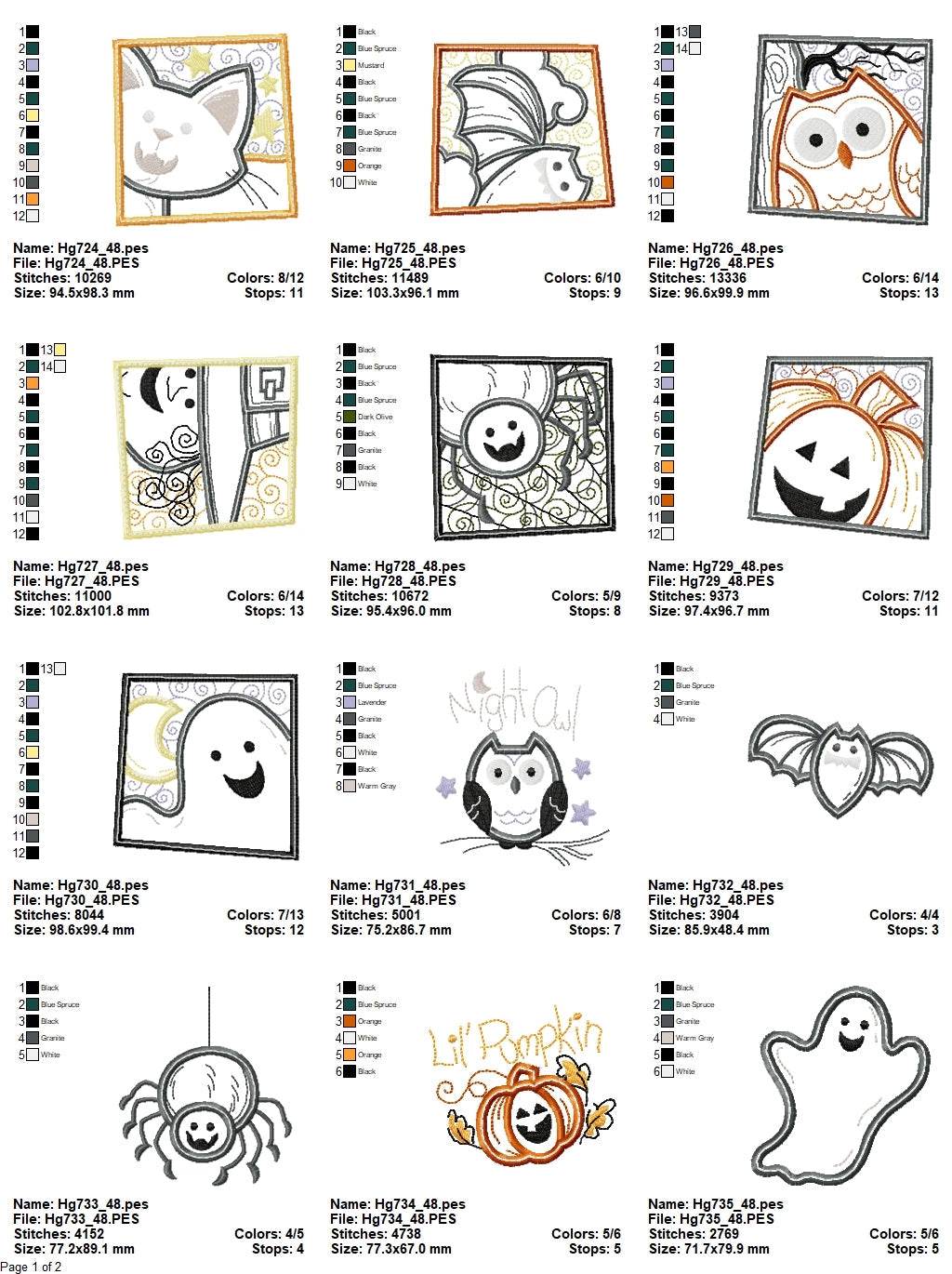 Halloween Treats Bundle - 24 Embroidery Designs