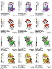 Paw Patrol Embroidery Design Pack – 8 Designs in 3 Sizes | FineryEmbroidery - FineryEmbroidery