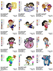 Dora - Pack of 28 Designs - Embroidery Design