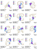 Floral Monogram Embroidery Alphabet – Complete A to Z Set - FineryEmbroidery