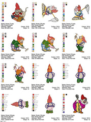 Gnomes - Pack of 34 Designs - Embroidery Design