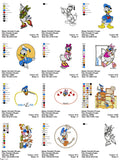 Disney Donald & Daisy Duck - Pack of 44 Designs - Embroidery Design