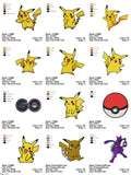 Pokemon - Pack of 51 Designs - Embroidery Design