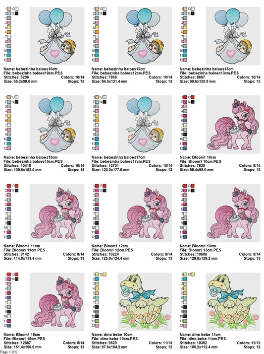 Baby & Kids Machine Embroidery Design Bundle – Cute Animals