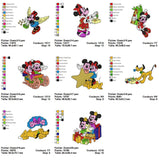 Disney Christmas Embroidery Pack: Mickey & Friends - 20 Designs