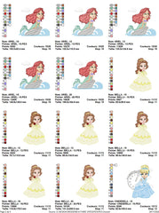 Ultimate Fairy Tale Embroidery Pack – 8 Princess & Character Designs - 6 sizes