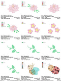 Garden Friends Embroidery Collection -14 Enchanting Designs in Multiple Sizes