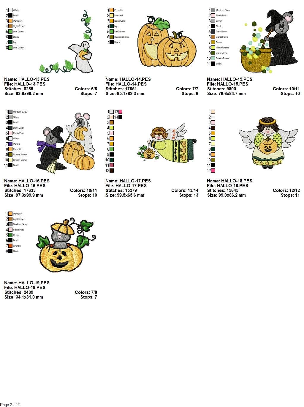 Halloween Bundle 8 - 20 Embroidery Designs