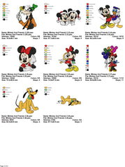 Mickey and Friends 2- Pack of 20 Designs - Embroidery Design