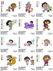 Dora - Pack of 28 Designs - Embroidery Design