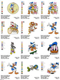 Disney Donald & Daisy Duck - Pack of 44 Designs - Embroidery Design