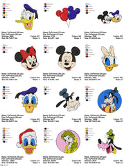 Disney Portraits - Pack of 64 Designs - Embroidery Design