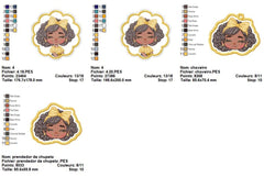 Baby Girl Embroidery Designs Pack - 5 Designs - Multi size