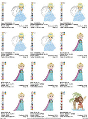 Ultimate Fairy Tale Embroidery Pack – 8 Princess & Character Designs - 6 sizes