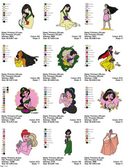 Disney Princess - Pack of 40 Designs - Embroidery Design