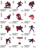 Spiderman Pack of 37 designs - Embroidery Design