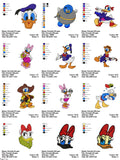 Disney Donald & Daisy Duck - Pack of 44 Designs - Embroidery Design