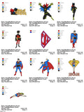 Super Heros - Pack of 46 Designs - Embroidery Design