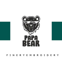 Papa-Bear - Father Embroidery Design - FineryEmbroidery