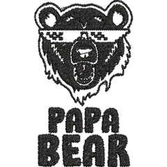 Papa-Bear - Father Embroidery Design - FineryEmbroidery