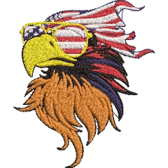 Patriotic-Eagle- Embroidery Design - FineryEmbroidery