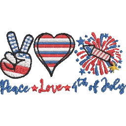 Peace-Love - Embroidery Design - FineryEmbroidery